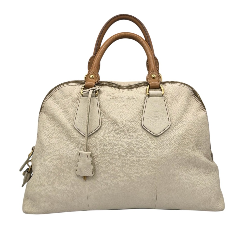 Prada Cream Vitello Dome Satchel 🤍 Classic Neutral Luxury